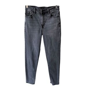 American Eagle Mom Jeans Pants Gray Denim Stretch Streetwear Size 4 Regular